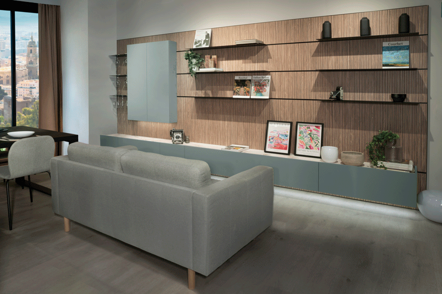 salón integrado cocina