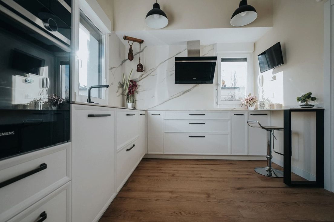 como decorar una cocina moderna blanca