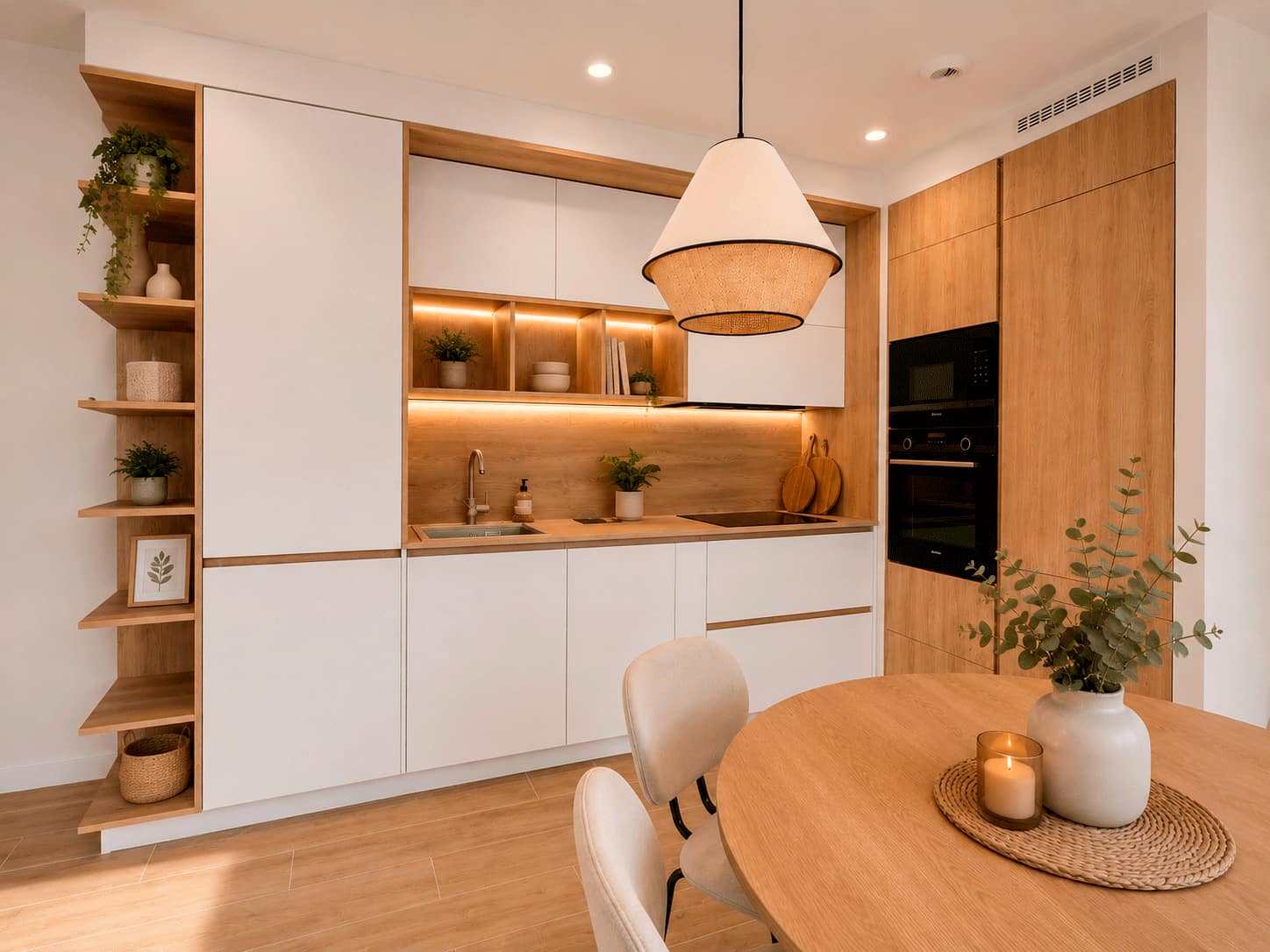 como combinar dos colores cocina